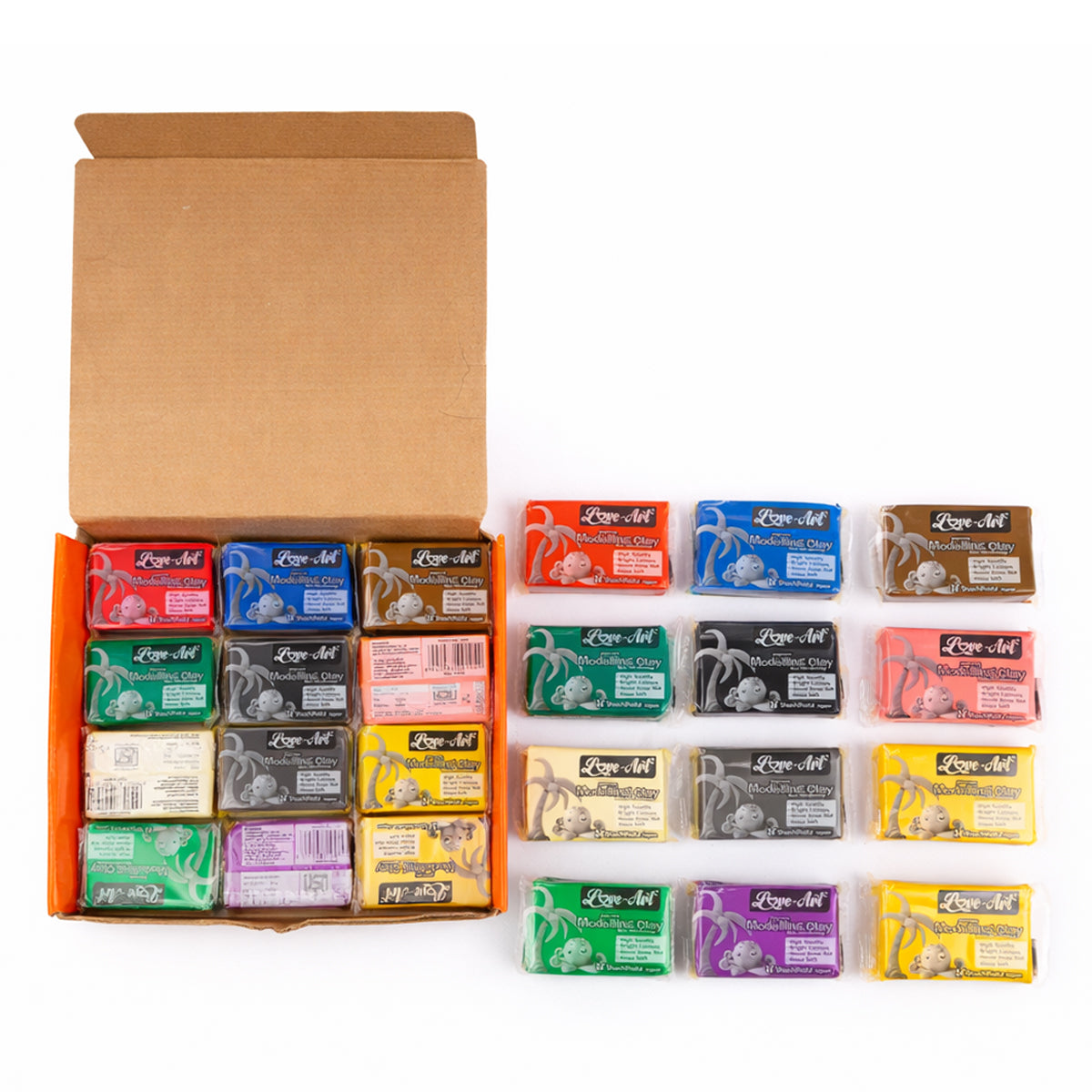 Artline Love-Art Child Safe 24 Modelling Clay - 12 Vibrant Shades Non-Hardening