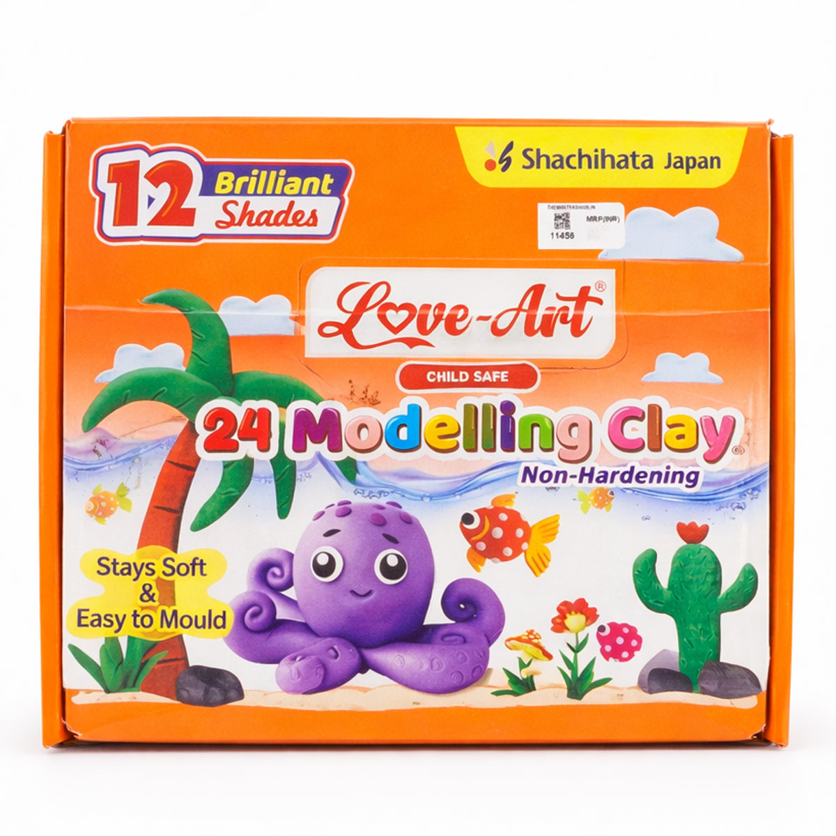 Artline Love-Art Child Safe 24 Modelling Clay - 12 Vibrant Shades Non-Hardening