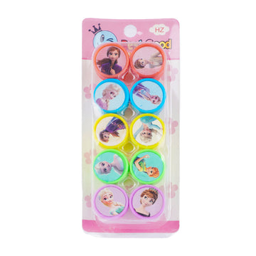 Arav Disney Frozen Inspired Cartoon Stamp Set for Kids – Pink Colour Pack (10 Pieces)