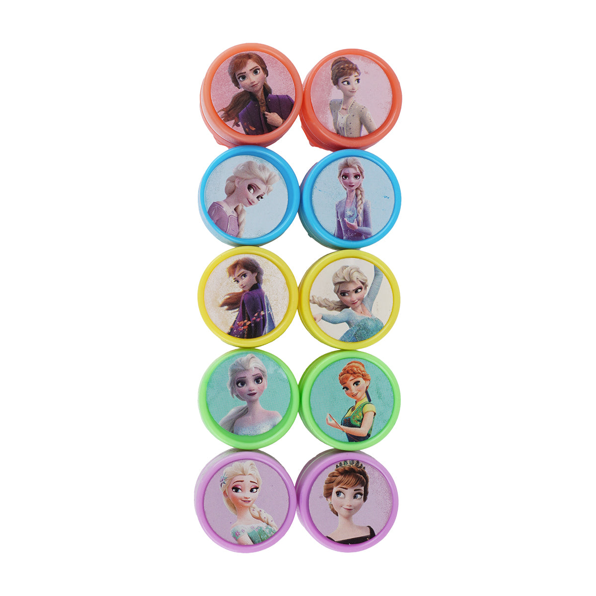 Arav Disney Frozen Inspired Cartoon Stamp Set for Kids – Pink Colour Pack (10 Pieces)