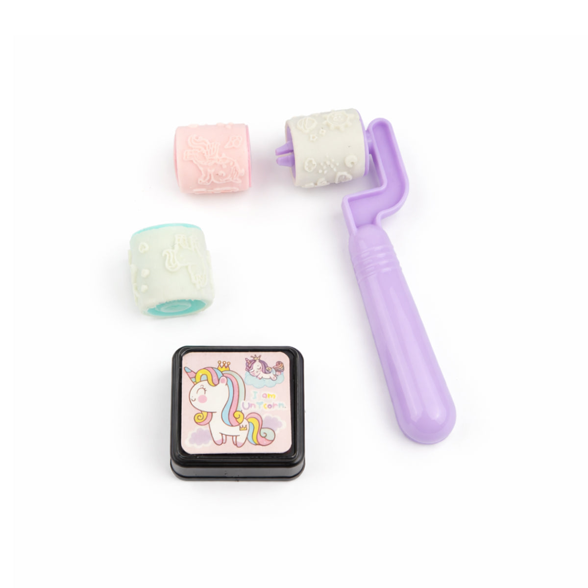 Arav DIY Little Hand Roller Seal Set Y-3301 - Purple Roller Art Kit for Kids