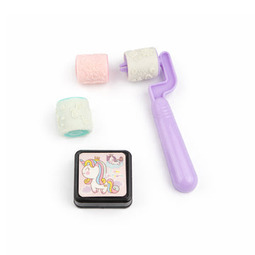 Arav DIY Little Hand Roller Seal Set Y-3301 - Purple Roller Art Kit for Kids