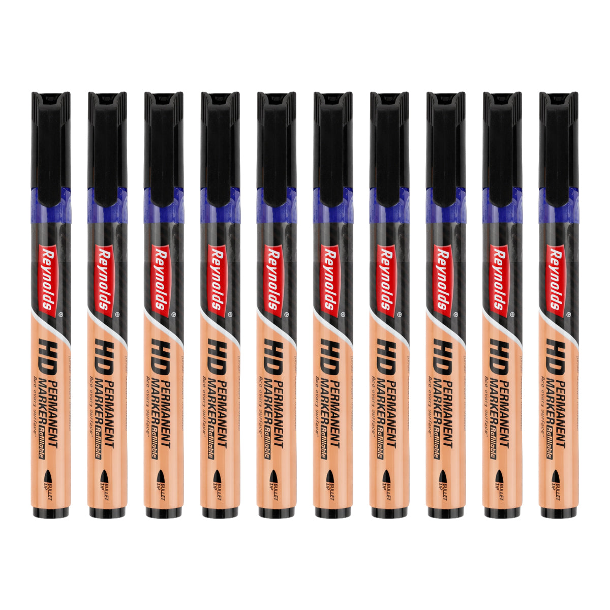 Reynolds HD Permanent Marker Blue - 10 Pack, Bullet Tip