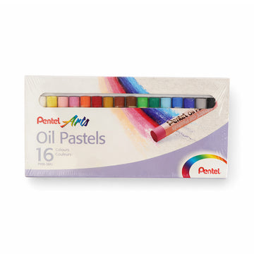 Pentel Arts Oil Pastels PHN-16N - 16 Vibrant Colours for Artists & Students