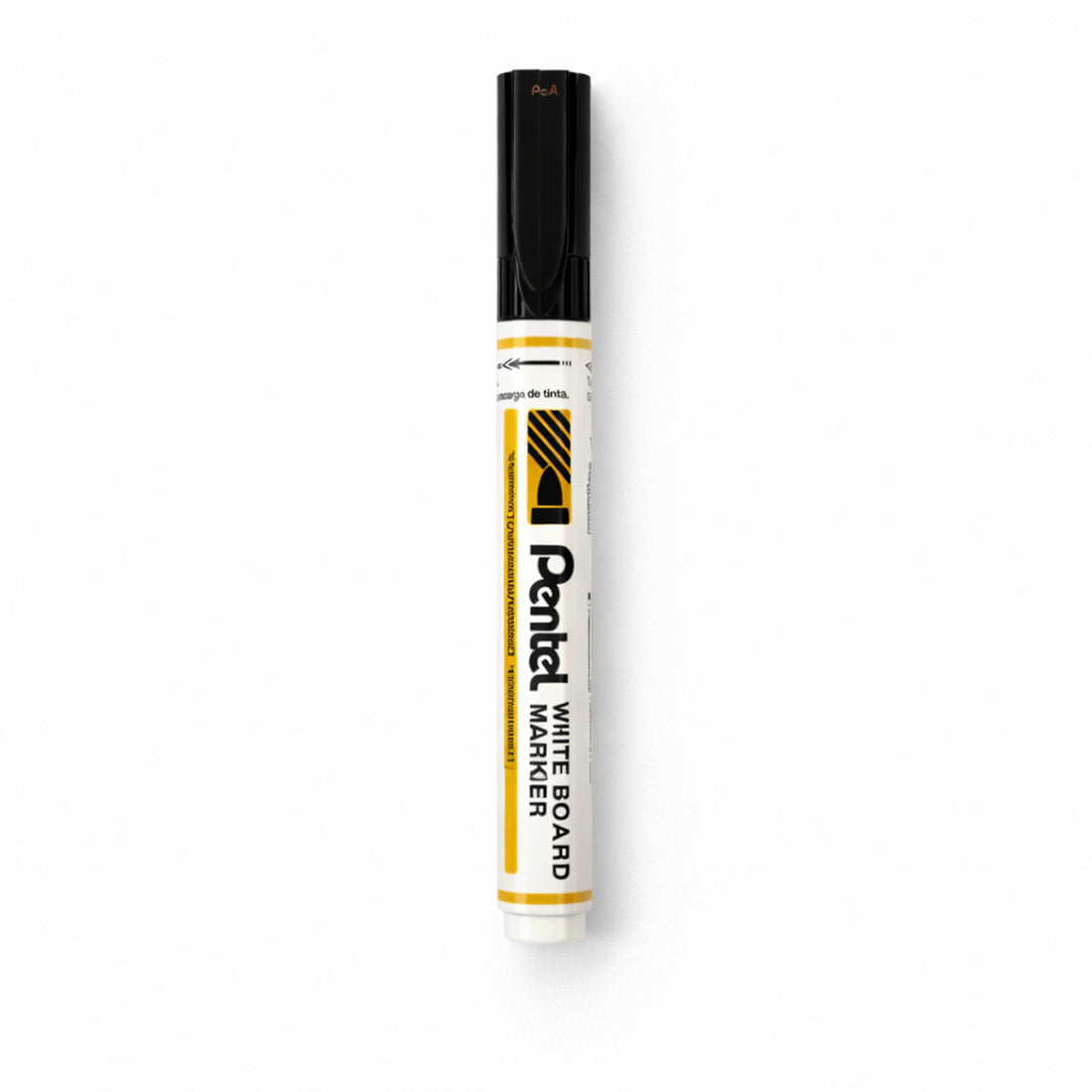 Pentel MW45 Whiteboard Marker Set - Black, 5 Pack Medium Bullet Tip