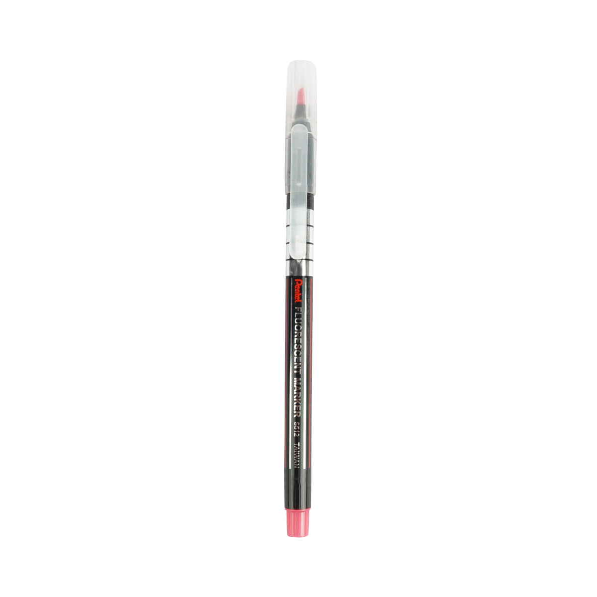 Pentel S512 Highlighter - Pink Chisel Tip, Lightweight 10g Pen Style