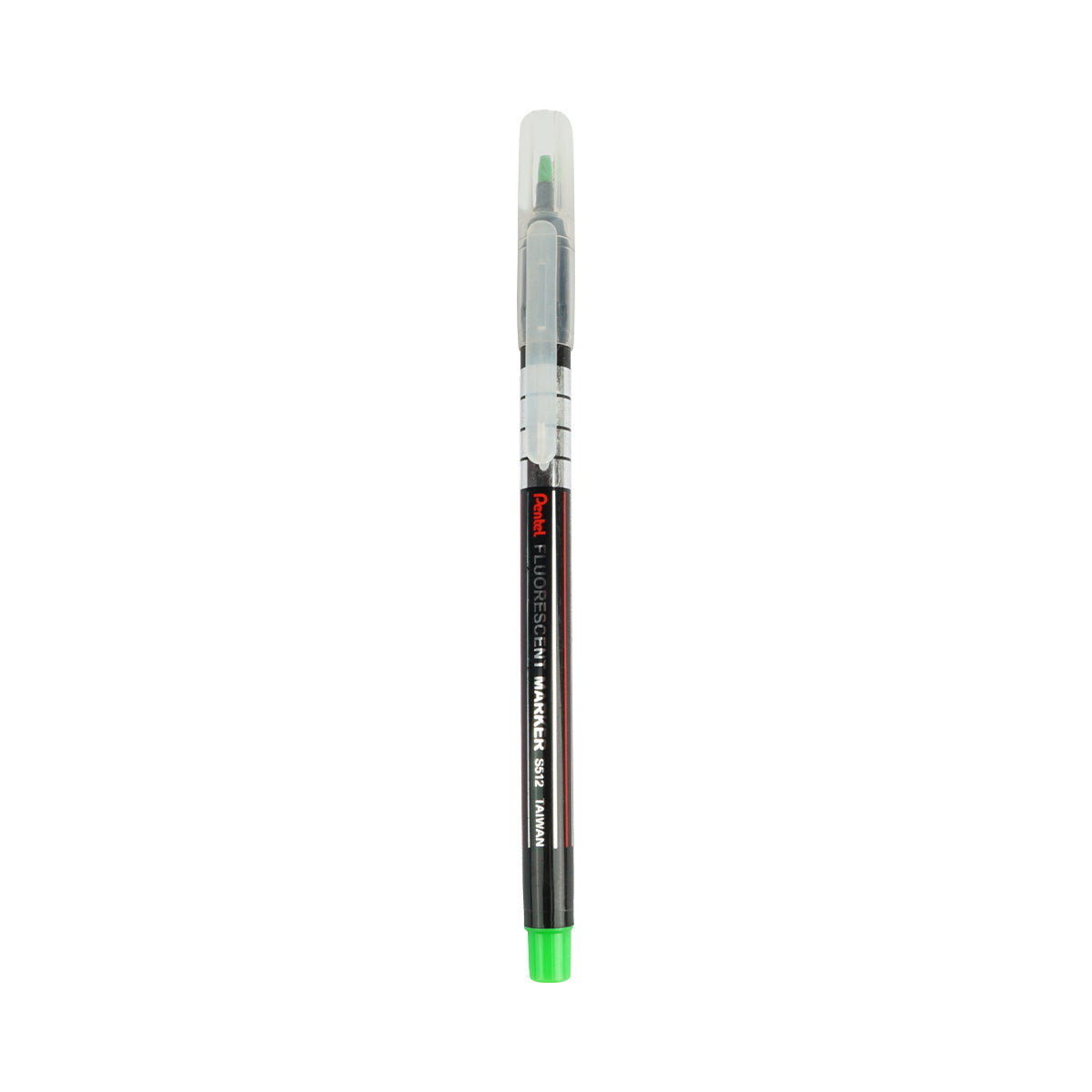 Pentel S512 Highlighter - Green Chisel Tip, Lightweight 10g Pen Style