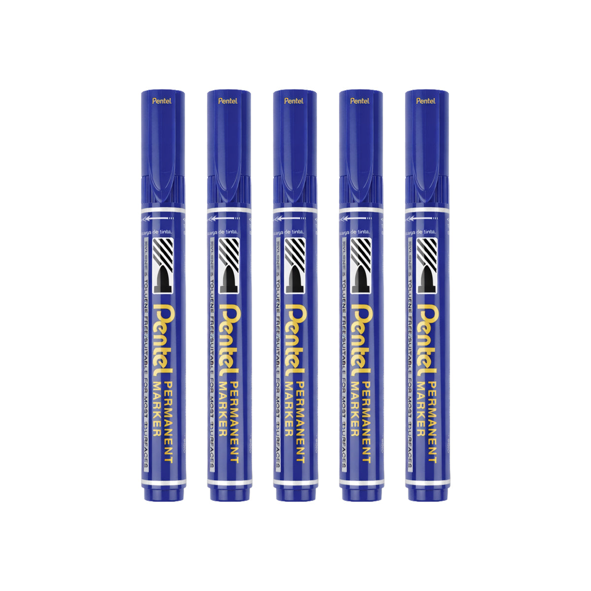 Pentel N450 X-tra Large Permanent Marker Blue - 10 Pack Bullet Tip