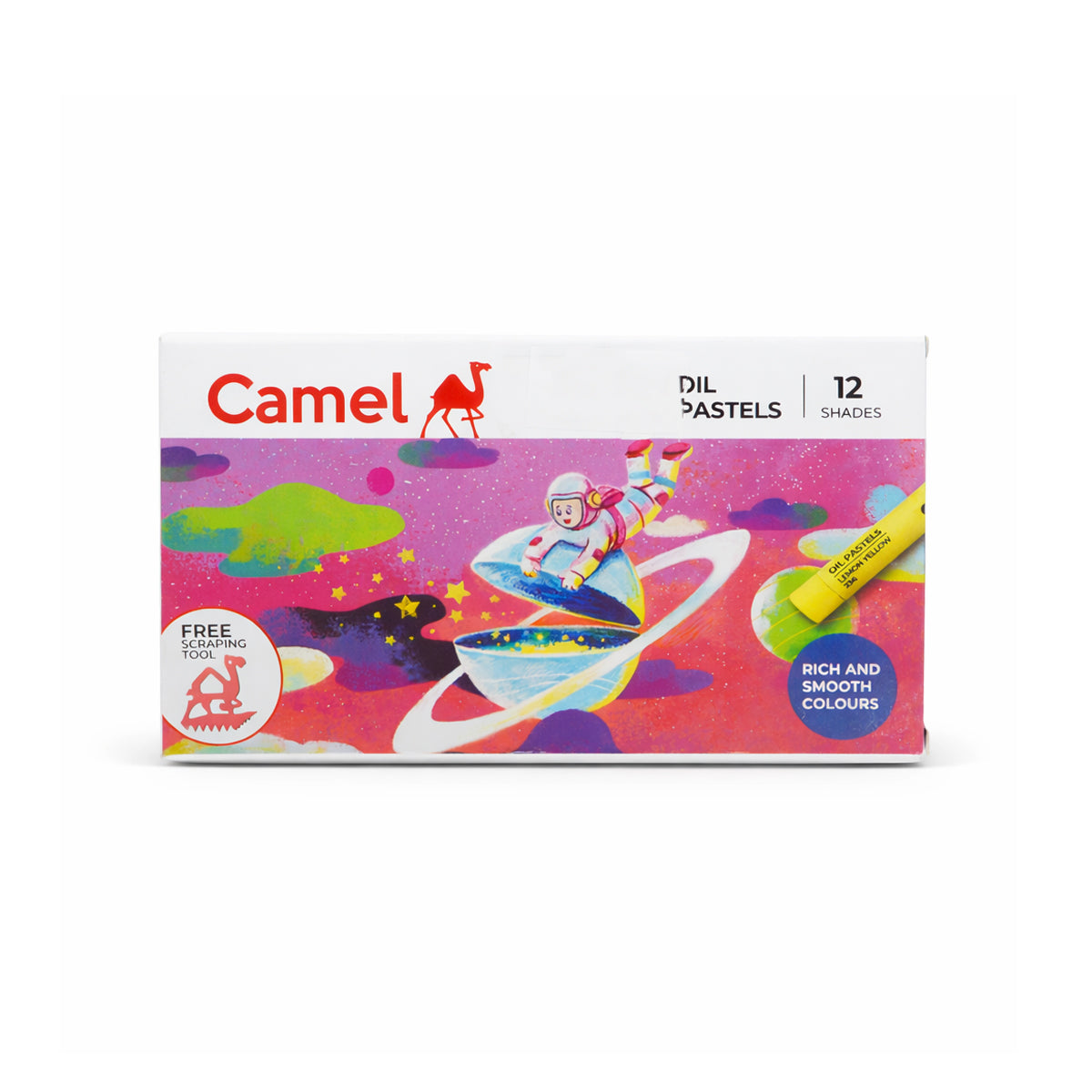 Camel 12 Shades Oil Pastels Pack of 5 – Non‑Toxic Student Drawing Set