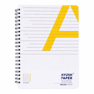 Ayush Paper A4 Ruled Notebook – 100 GSM, 100 Pages