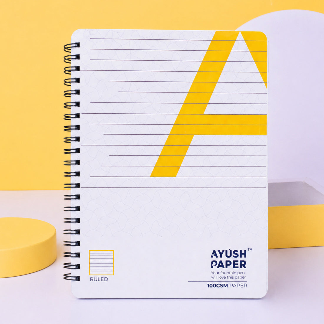 Ayush Paper A4 Ruled Notebook – 100 GSM, 100 Pages