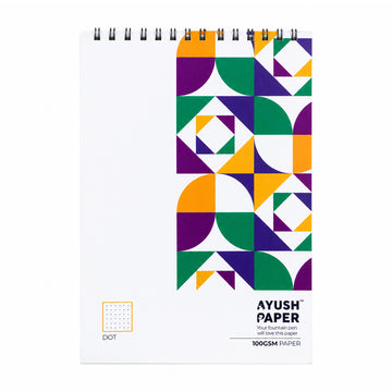Ayush Paper A4 Dot Notebook - 100 GSM, 50 Pages
