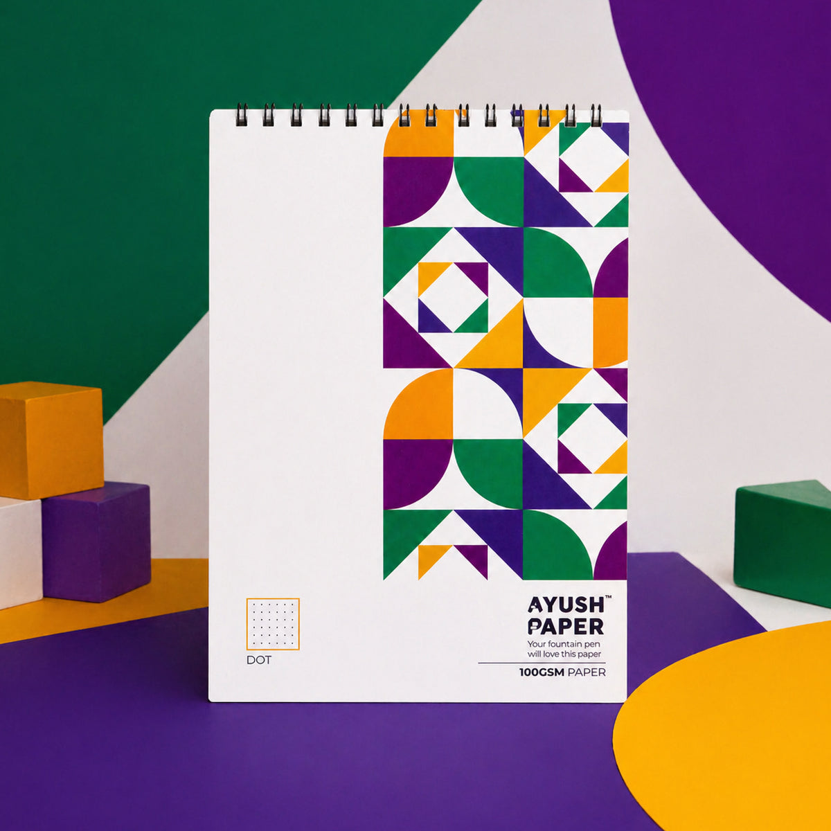 Ayush Paper A4 Dot Notebook - 100 GSM, 50 Pages