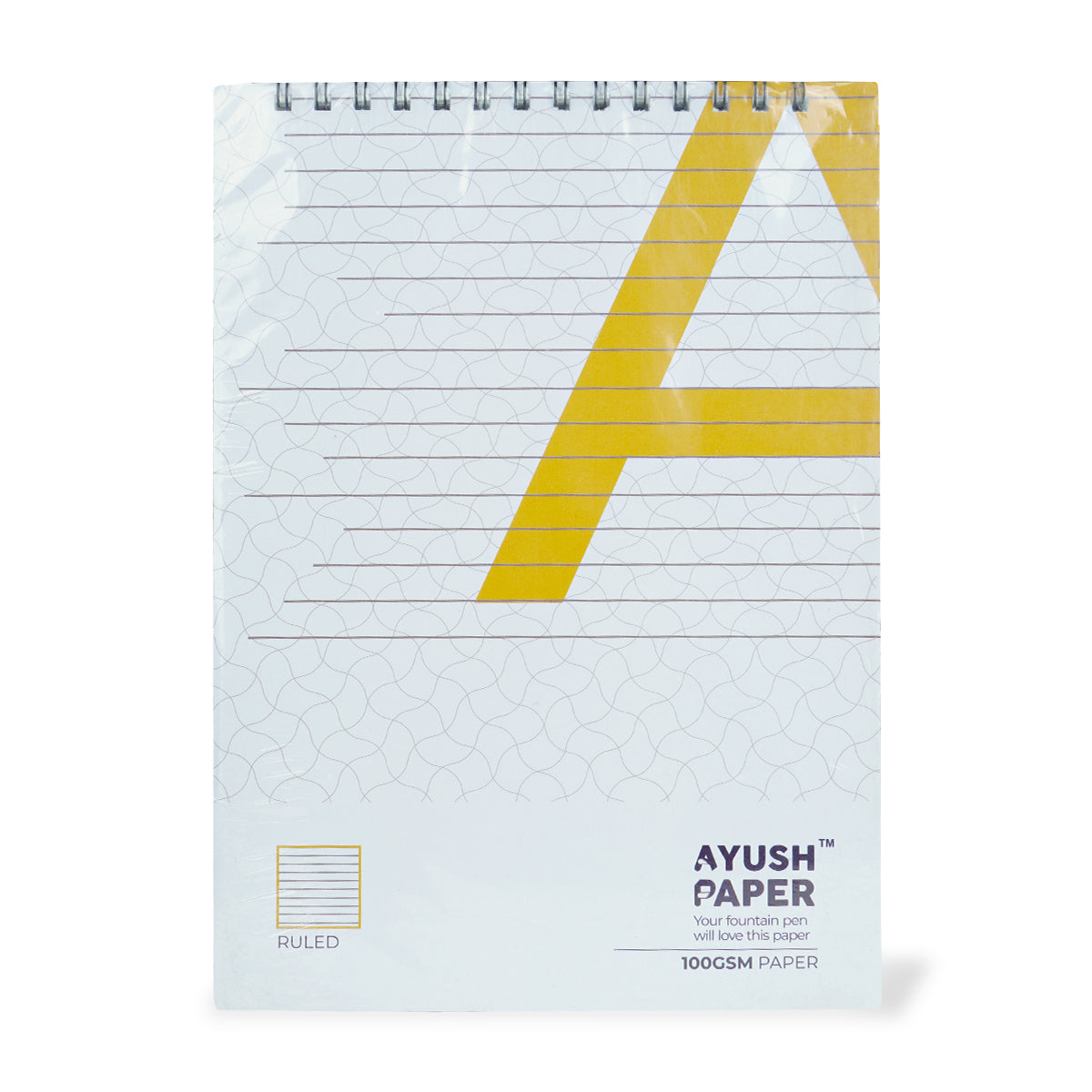Ayush Paper A4 Ruled Notebook | 100 GSM | 50 Pages
