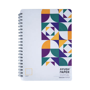 Ayush Paper A4 Dot Wiro Notebook | 100 GSM | 100 Pages