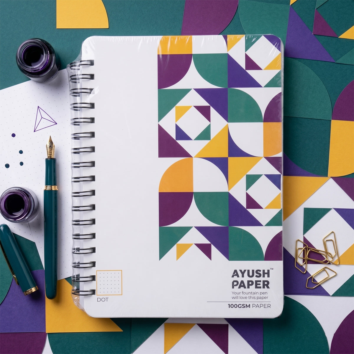 Ayush Paper B5 Dot Wiro Notebook | 100 GSM | 100 Pages