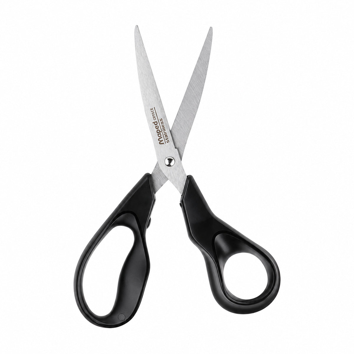 Maped 18 cm Scissors — Black Handle, Stainless Steel Blades