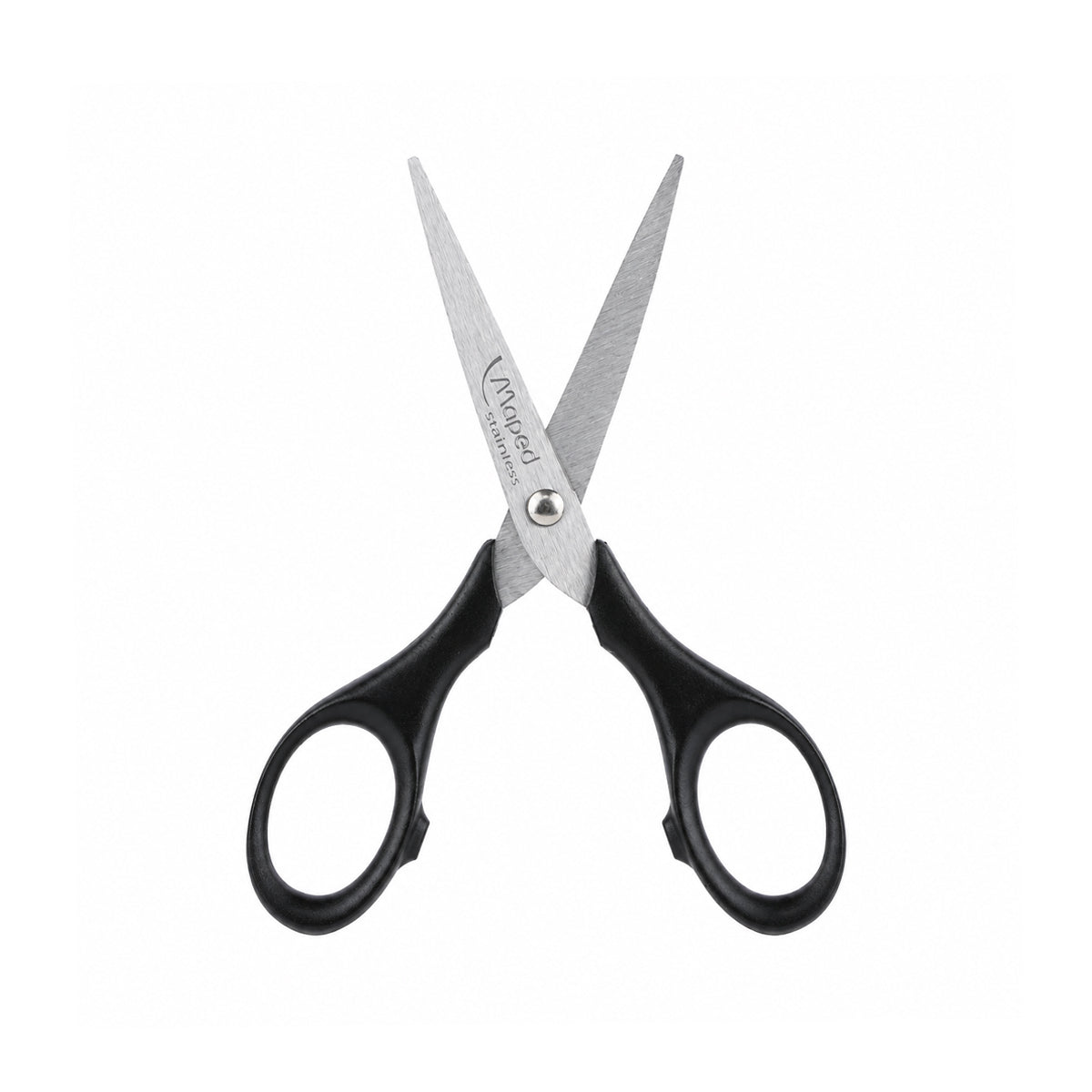 Maped 13 cm Scissors — Black Handle, Stainless Steel Blades