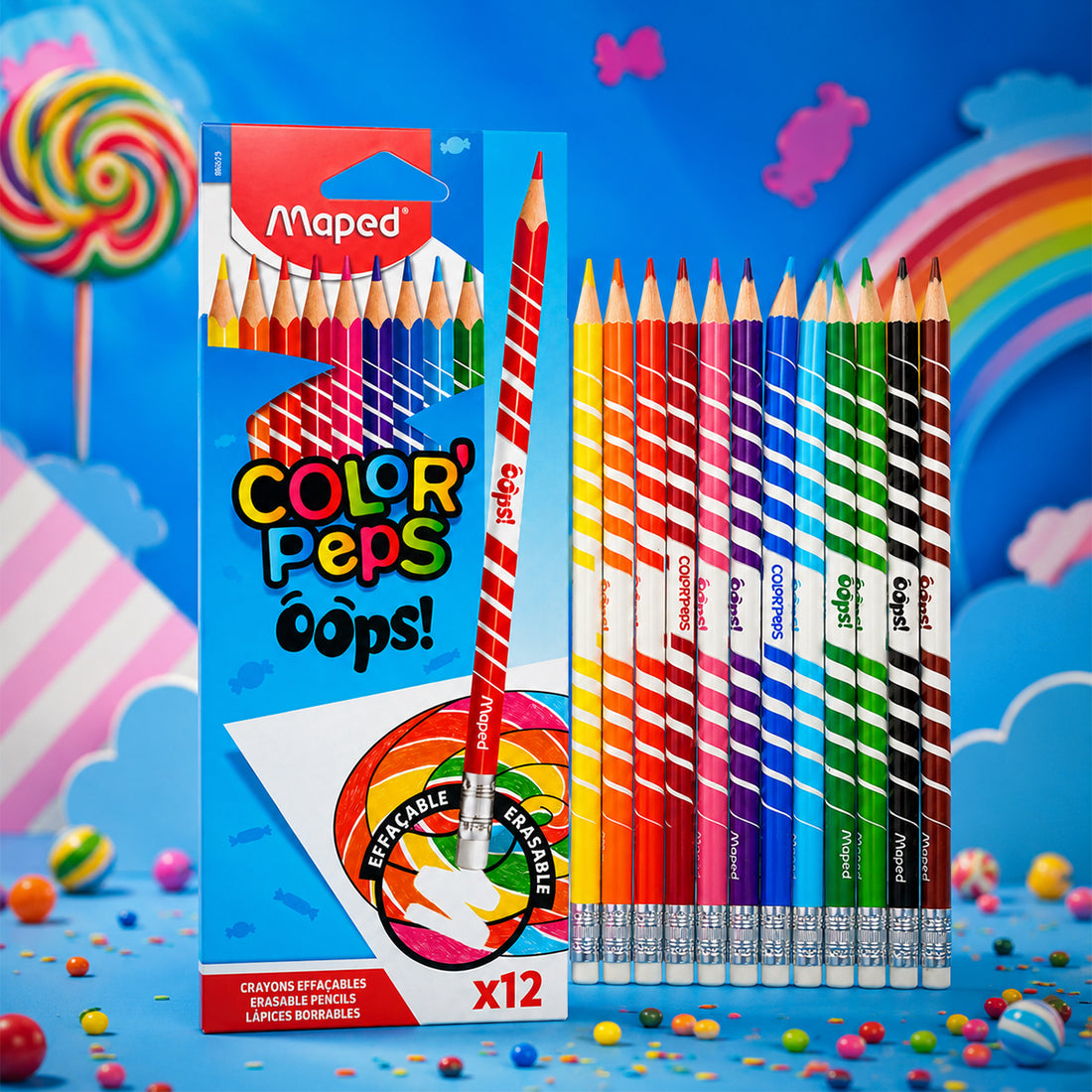 Maped Color Peps — 12 Colour Pencils, Assorted Colours