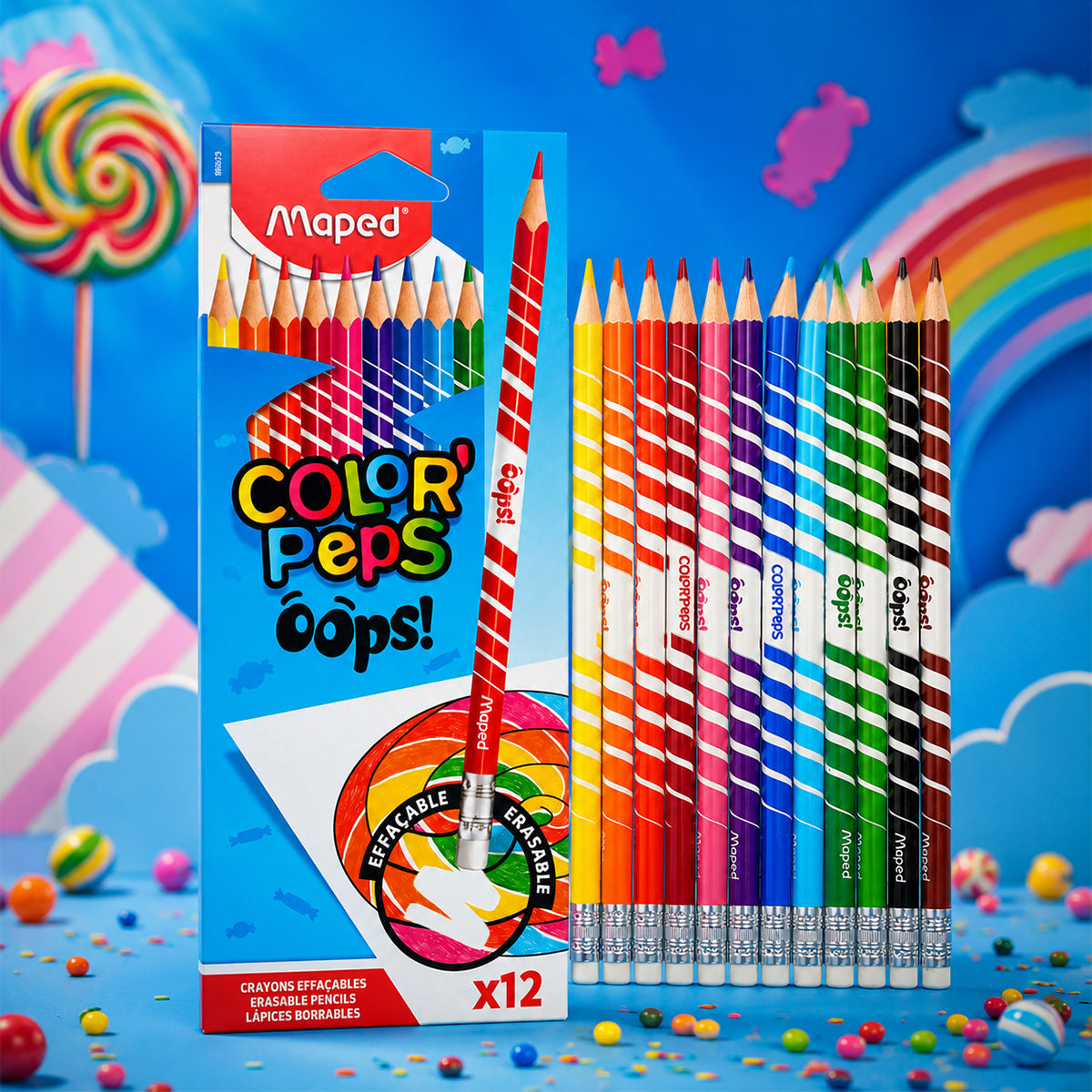 Maped Color Peps — 12 Colour Pencils, Assorted Colours