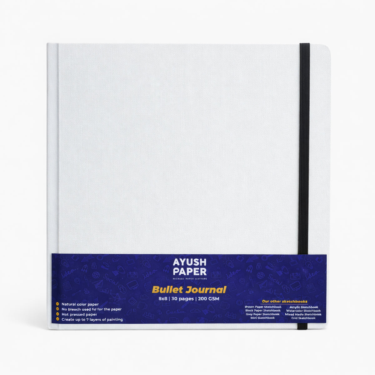 Ayush Paper Artyshil Book 8×8 Inch 200 GSM Wiro 30 Pages