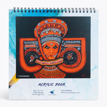 Ayush Paper 12x12 Acrylic Book 260 GSM Wiro Bound 20 Pages