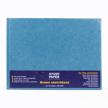 Ayush Paper A4 Brown Sketch Book | 200 GSM Hard Bound | 30 Pages