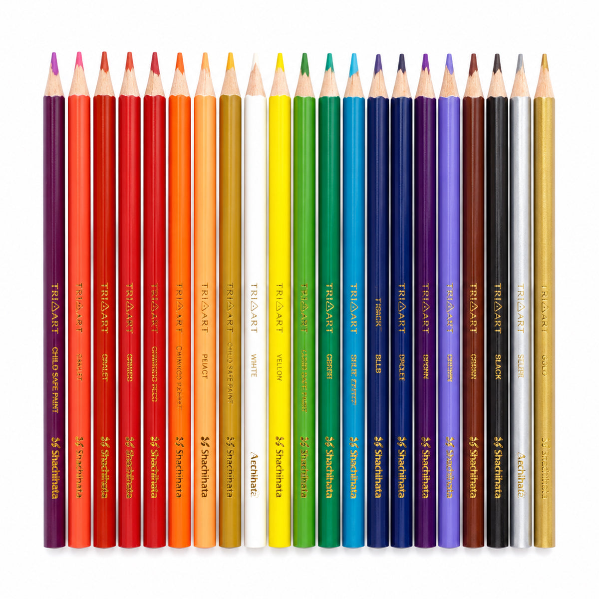 Love Art 24 Triart Colour Pencils — Pack of 24 Assorted Colours