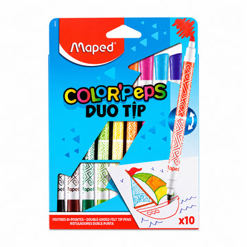 Maped Felt Tip Pens — Pack of 10 Assorted Colours