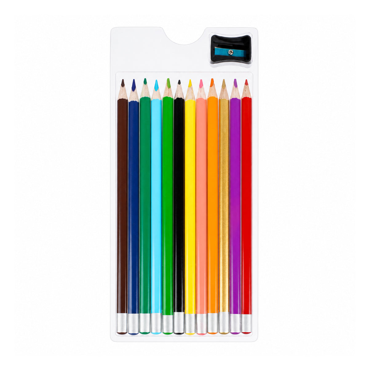 Camlin 12 Premium Triangular Colour Pencils — Pack of 12 + Free Sharpener