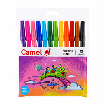 Camel 12 Shades Sketch Pens — Pack of 2 (24 Pens Total)