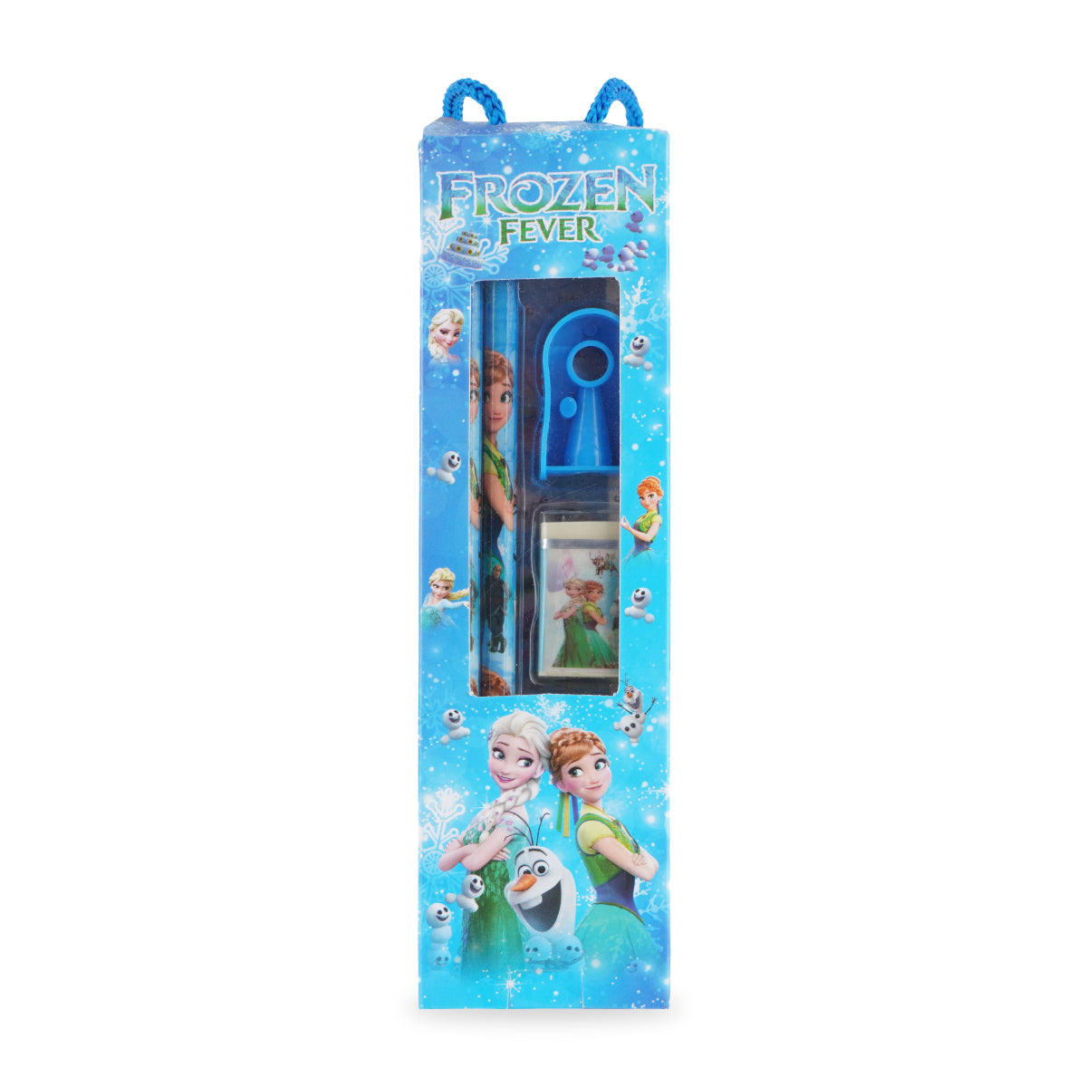 Arav Frozen Fever Stationery Set — Blue Theme, 5-Piece Kids Kit
