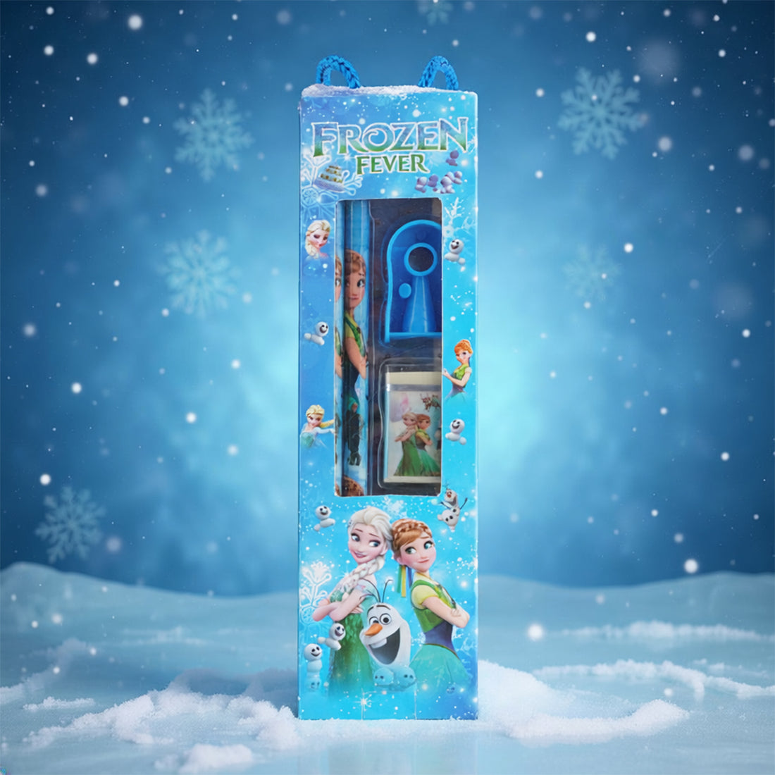 Arav Frozen Fever Stationery Set — Blue Theme, 5-Piece Kids Kit