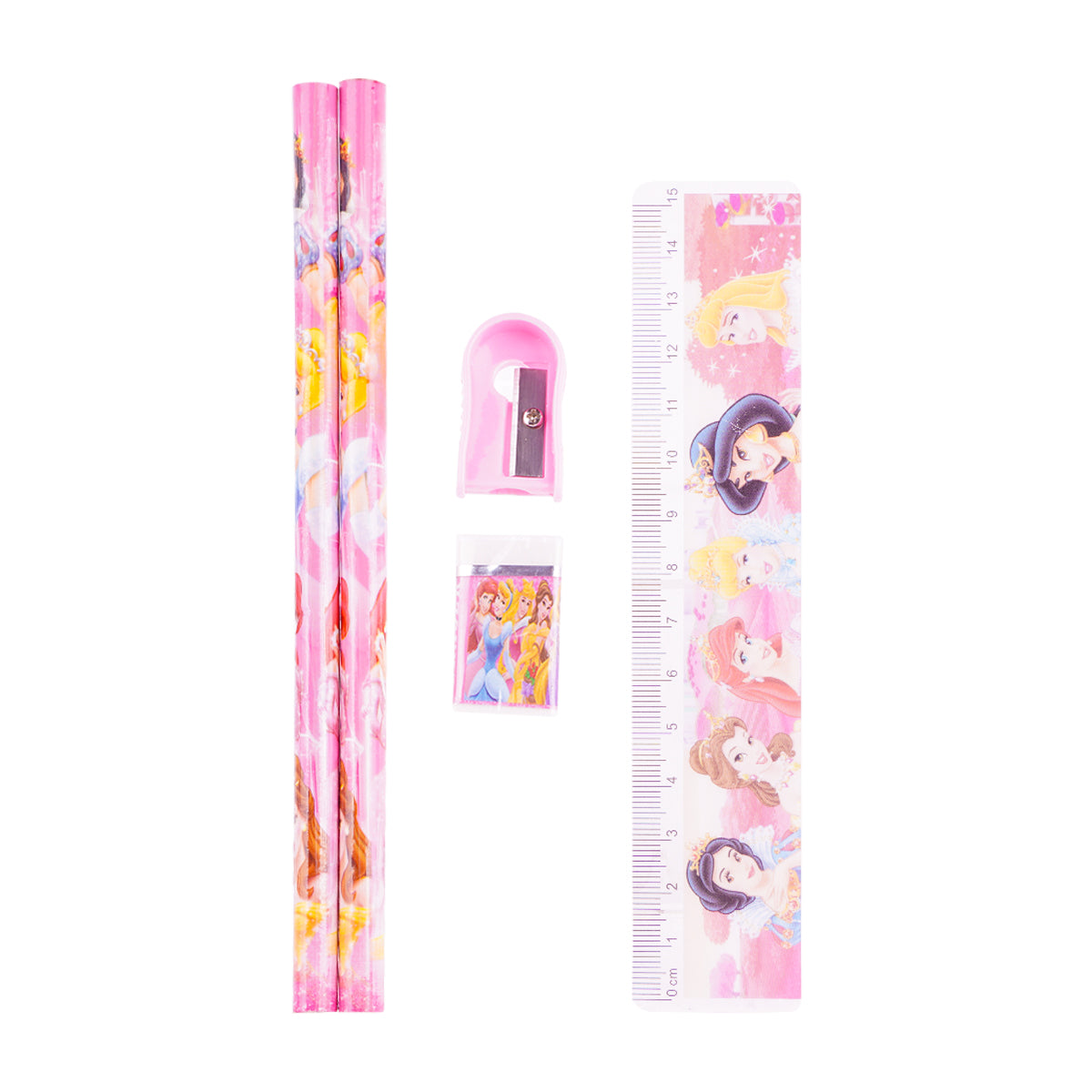 Arav Princess Stationery Set — Pink Theme, 5-Piece Kids Kit