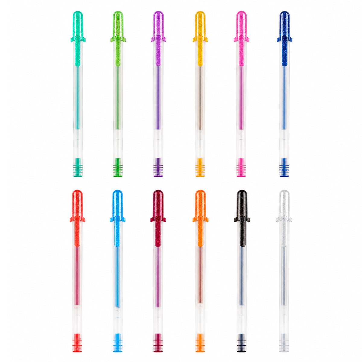 Sakura Gelly Roll Metallic Gel Pens — Set of 12, 0.4 mm Fine Tip