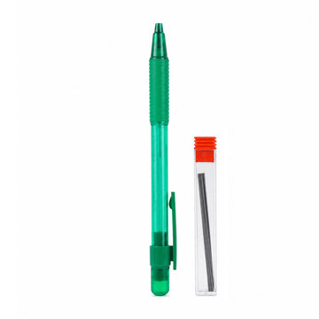 Luxor Studymate+ Mechanical Pencil — Pack of 4 with Free Lead Box, 0.7 mm (Green)