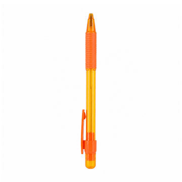 Luxor Studymate+ Mechanical Pencil — Pack of 4 with Free Lead Box, 0.7 mm (Orange)