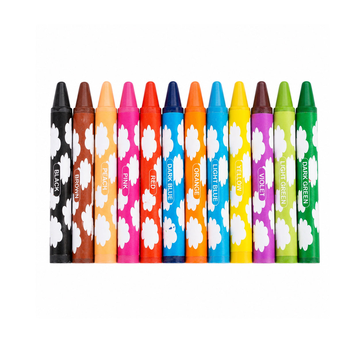 Artline 12 Jumbo Wax Crayons — Pack of 12 Assorted Colours