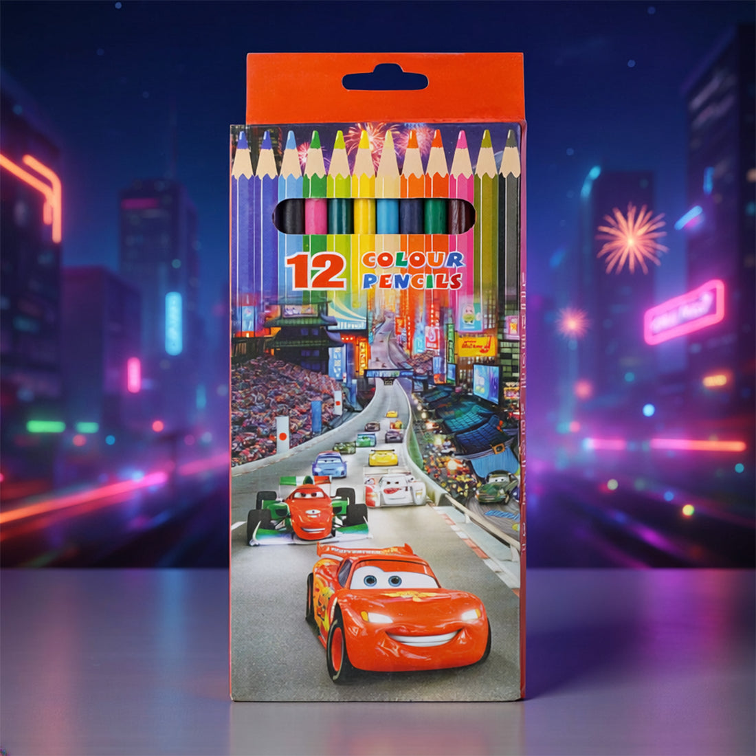 Arav 12 Colour Pencils — Disney Cars Theme