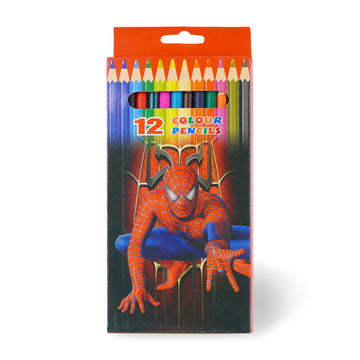 Arav 12 Colour Pencils — Spiderman Theme