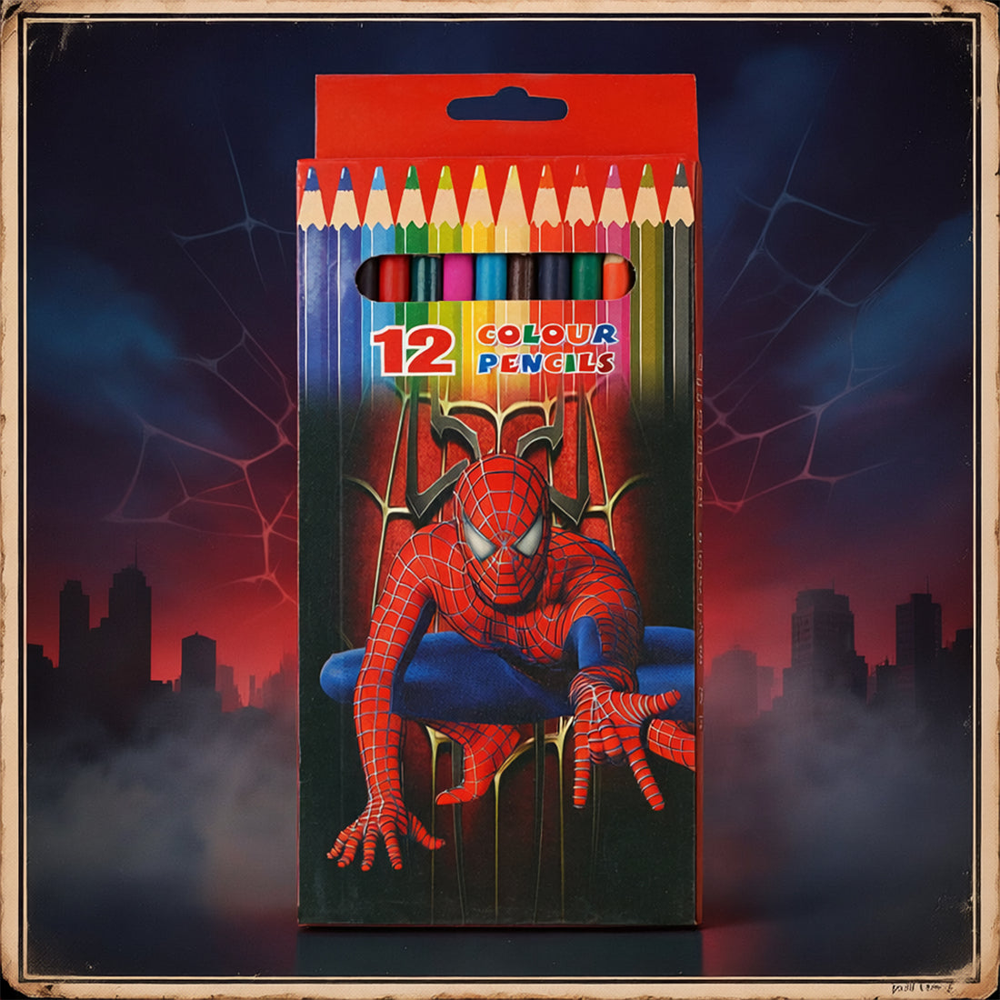 Arav 12 Colour Pencils — Spiderman Theme