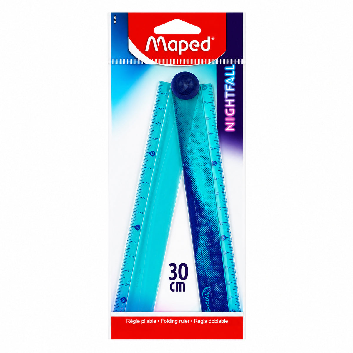 Maped Nightfall 30cm Folding Ruler — Pack of 2
