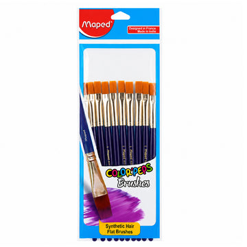 Maped Color'Peps Flat Brushes — Set of 10 (Size 5)