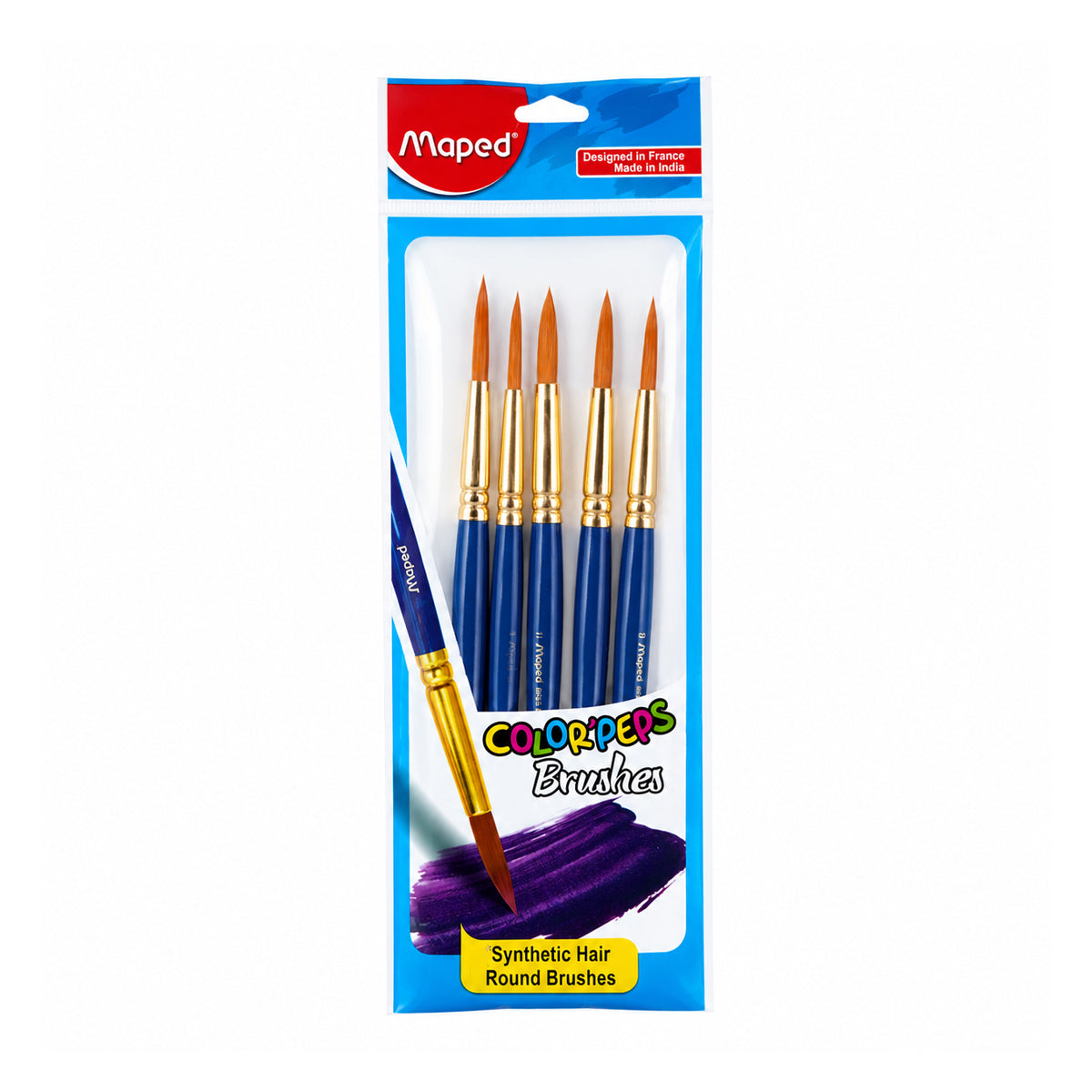 Maped Color'Peps Round Brushes — Set of 5 (Size 11)