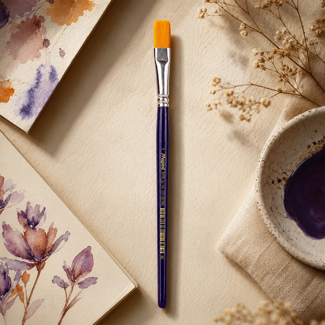Maped Color'Peps Flat Brushes — Set of 5 (Size 7)