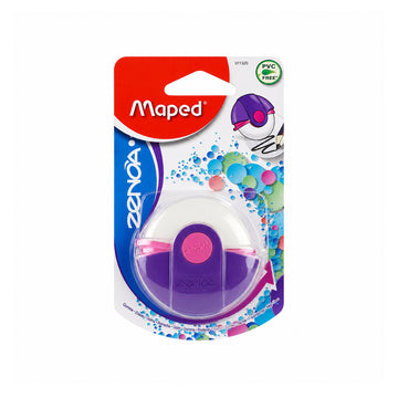 Maped Zenoa Rotary Eraser with Protective Case - Purple (Pack of 2)