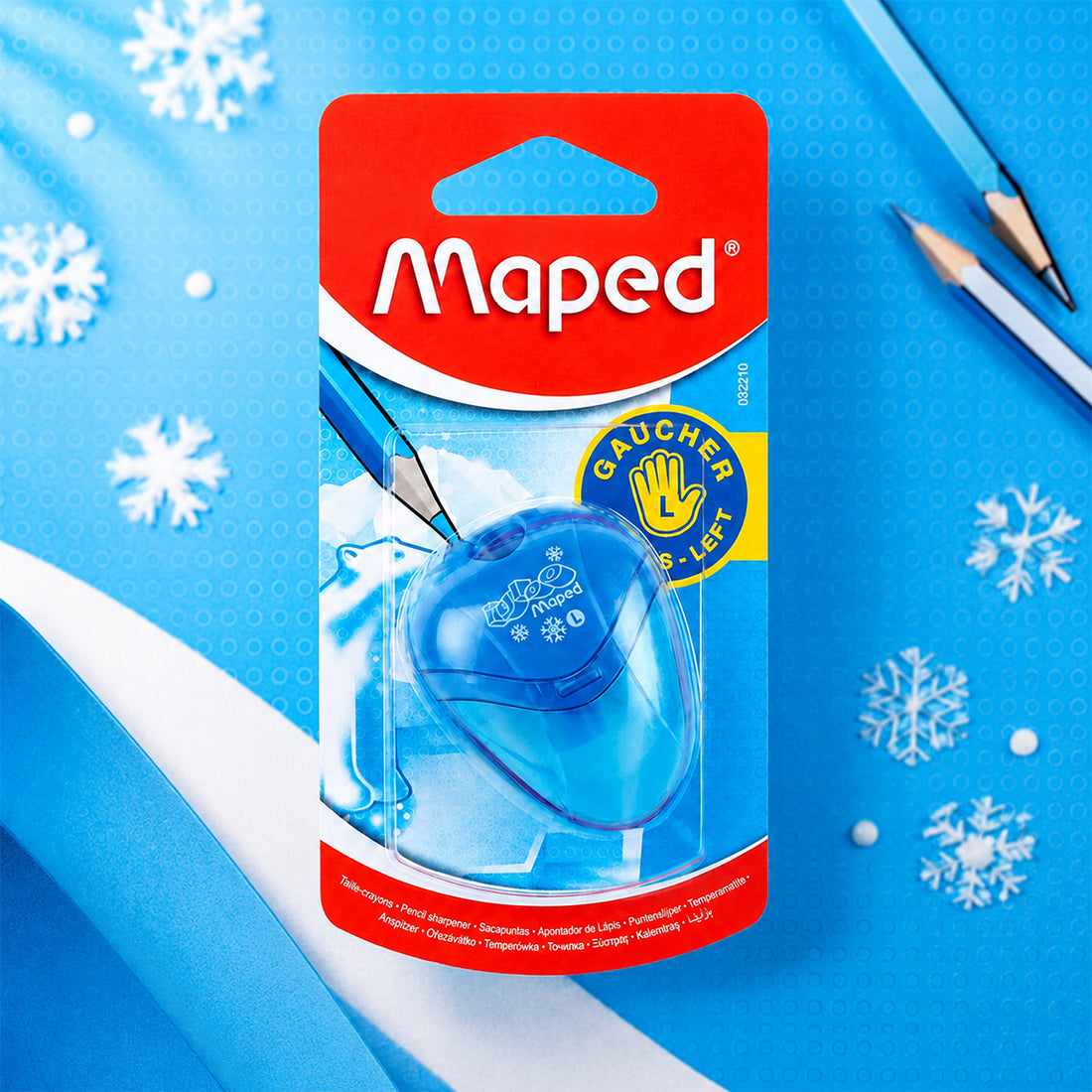 Maped I‑Gloo Blue 1‑Hole Pencil Sharpener — Pack of 5
