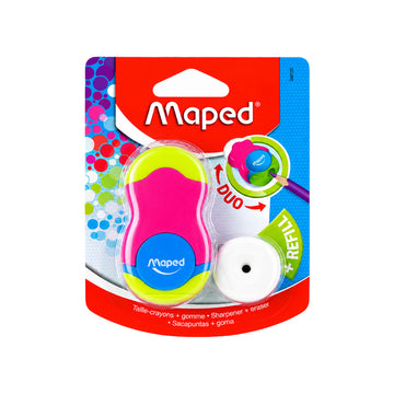 2-in-1 Maped Pink Colour Duo Eraser & Pencil Sharpener