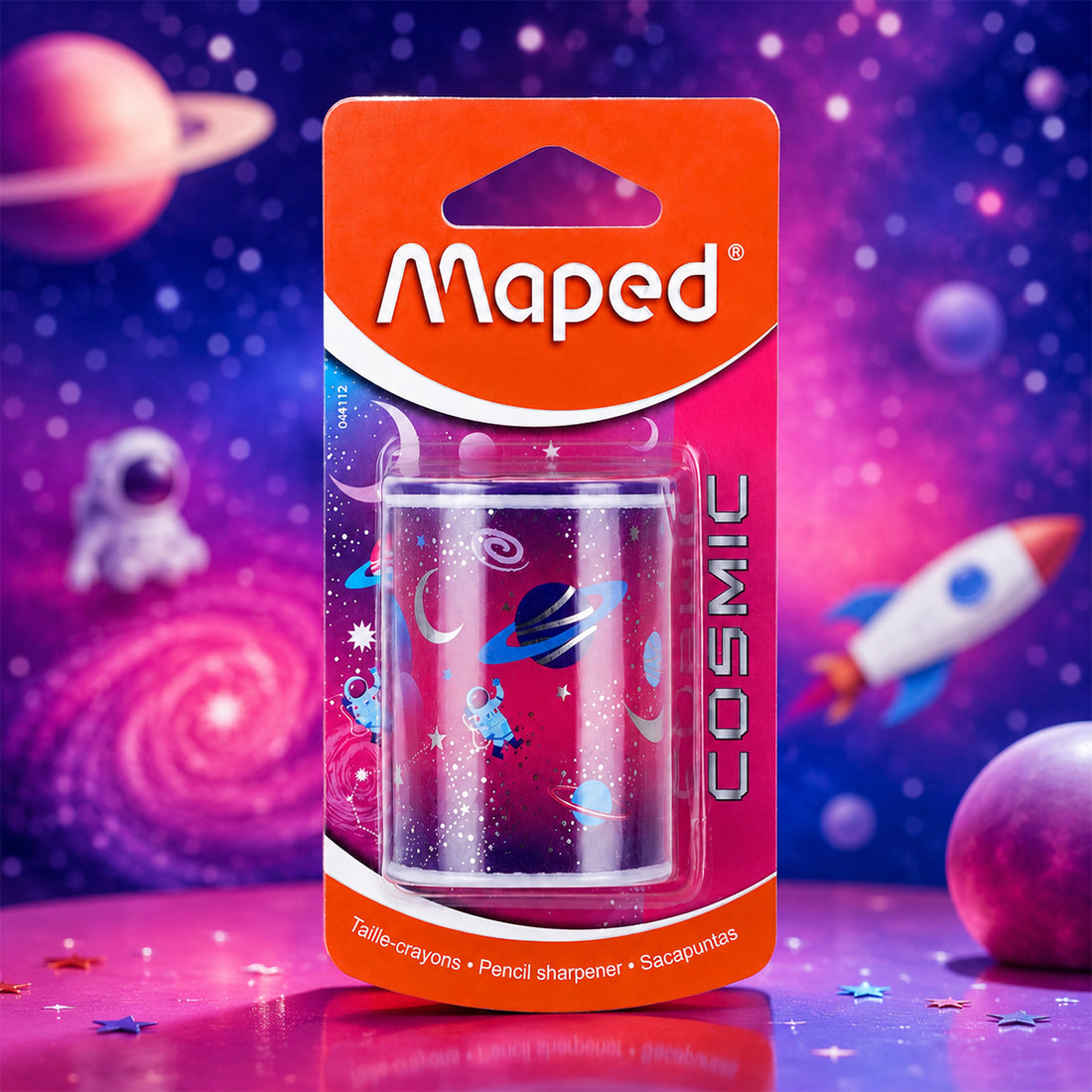 Maped Cosmic Double Hole Pencil Sharpener - Space Theme (Purple)