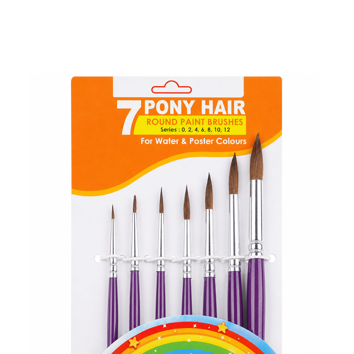Artline Love‑Art 7 Pony Hair Round Paint Brushes — Set of 7